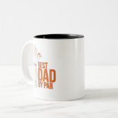 Beste vader op papier tweekleurige koffiemok (Voorkant links)