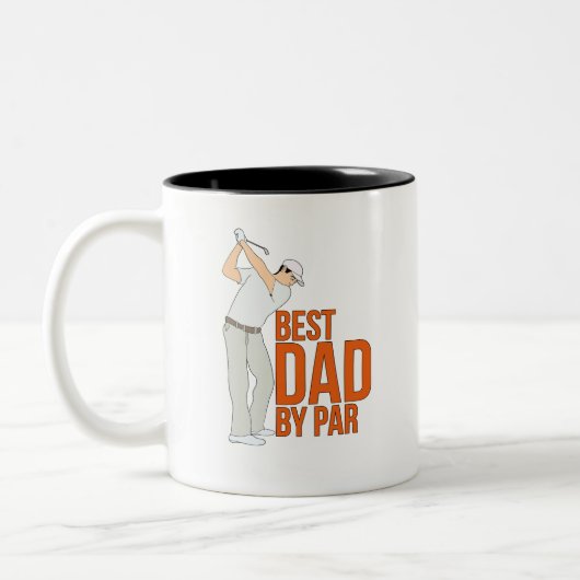 Beste vader op papier tweekleurige koffiemok (Links)