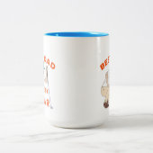 Beste vader op papier tweekleurige koffiemok (Center)