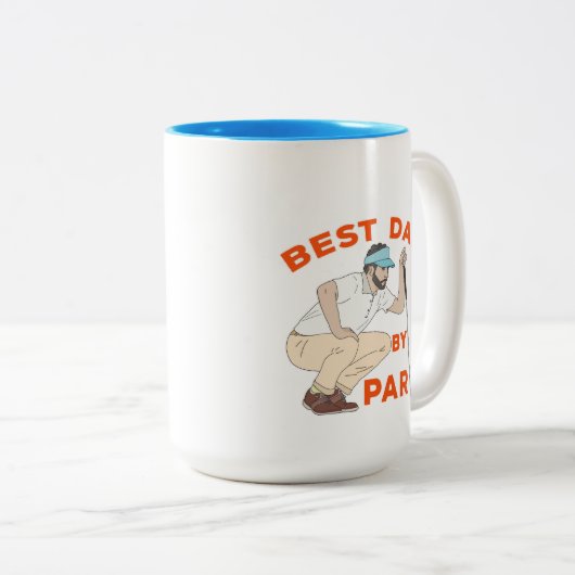 Beste vader op papier tweekleurige koffiemok (Voorkant rechts)