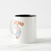 Beste vader op papier tweekleurige koffiemok (Voorkant links)