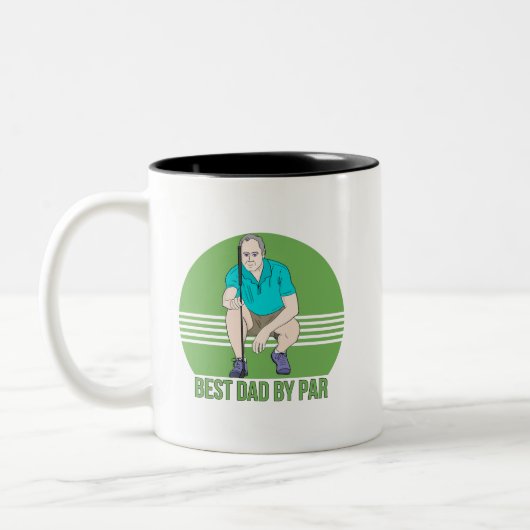 Beste vader op papier tweekleurige koffiemok (Links)