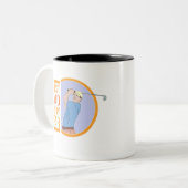 Beste vader op papier tweekleurige koffiemok (Voorkant links)