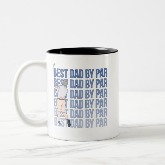 Beste vader op papier tweekleurige koffiemok (Links)