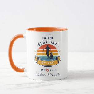 Beste vader op Par Custom Fathers Day Kinder Foto Mok