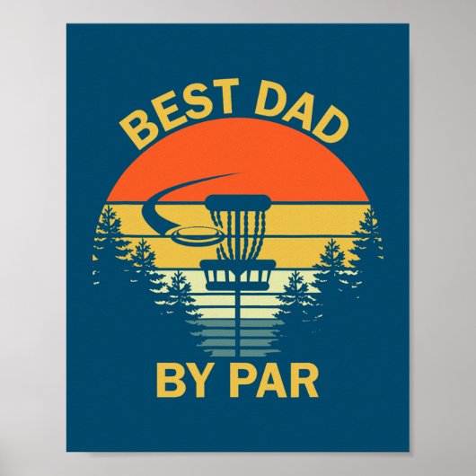 beste vader op Par Disk Golf Mannen vaderdag Poster (Voorkant)