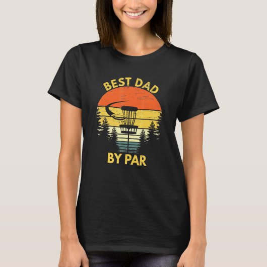  beste vader op Par Disk Golf Mannen vaderdag T-shirt (Voorkant)