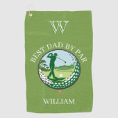* BESTE VADER OP PAR NAME AANGEPASTE MONOGRAM GOLFHANDDOEK (Voorkant)