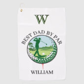 * BESTE VADER OP PAR NAME AANGEPASTE MONOGRAM GOLFHANDDOEK (Voorkant)