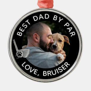 Beste vader op Par Pet Aangepaste Foto Metalen Ornament