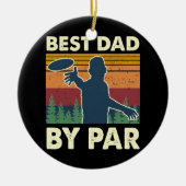 Beste vader op Par Tree Frisbee Disk Golf Player Keramisch Ornament (Voorkant)