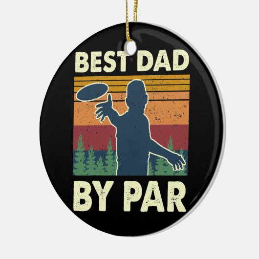 Beste vader op Par Tree Frisbee Disk Golf Player Keramisch Ornament (Links)