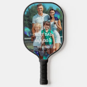 Beste vader op Par Vaderdag Aangepaste Foto Pickleball Paddle (Voorkant)