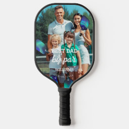 Beste vader op Par Vaderdag Aangepaste Foto Pickleball Paddle