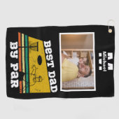 beste vader op parieschijf golf frisbee Aangepaste Golfhanddoek (Horizontaal)