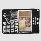 beste vader op parieschijf golf frisbee Aangepaste Golfhanddoek (Horizontaal)