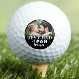 Beste vader op persoonlijke foto golfballen