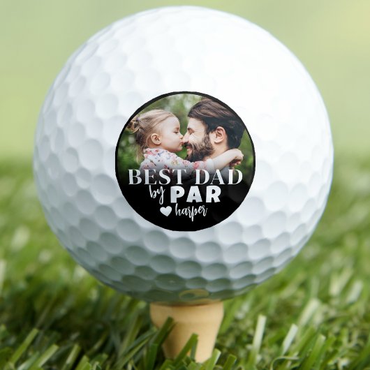 Beste vader op persoonlijke foto golfballen
