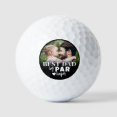 Beste vader op persoonlijke foto golfballen (Voorkant)