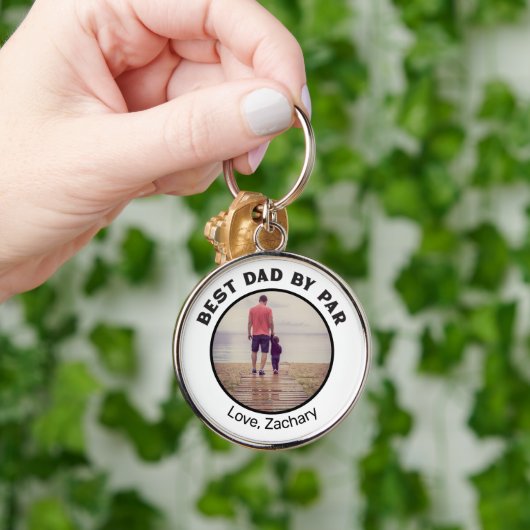 Beste vader op persoonlijke foto sleutelhanger (Hand)