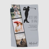 'Beste vader op vader' Foto Keepomwille gepersonal Golfhanddoek (Voorkant)