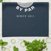 Beste vader op vaderdag Aangepast jaar Theedoek (Gevouwen)