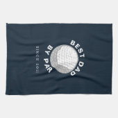 Beste vader op vaderdag Aangepast jaar Theedoek (Horizontaal)