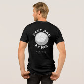 Beste vader op vaderdag Aangepast jaar Tri-Blend Shirt (Achterkant volledig)