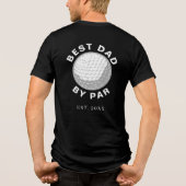 Beste vader op vaderdag Aangepast jaar Tri-Blend Shirt (Achterkant)