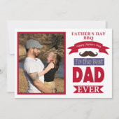 Beste vader op vaderdag BBQ Foto Lijst Mustache Kaart (Voorkant)