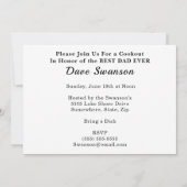 Beste vader op vaderdag BBQ Foto Lijst Mustache Kaart (Achterkant)