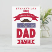 Beste vader op vaderdag Mustache BBQ Kaart (Staand voorkant)