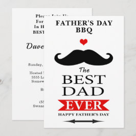 Beste vader op vaderdag Mustache Luncheon BBQ Kaart