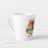 Beste vader op vaderdag Retro Golfing Latte Mok (Linkerhoek)