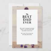 Beste vader op vaderdag Volledige familiefoto Feestdagenkaart (Achterkant)
