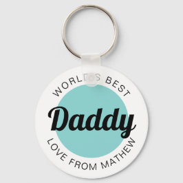 Beste vader opa Blauwgroen Groen Sleutelhanger