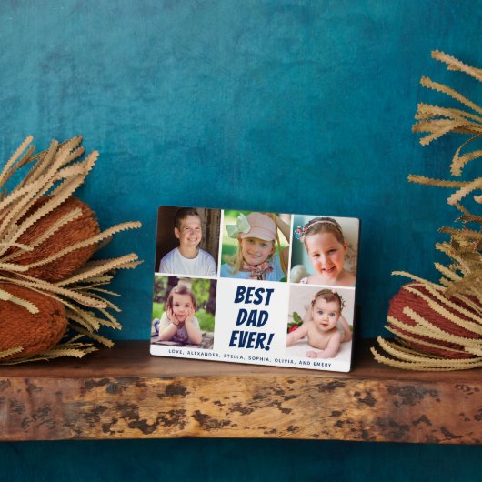 Beste vader ouder dan 5 Foto's Fotoplaat (Zijkant)