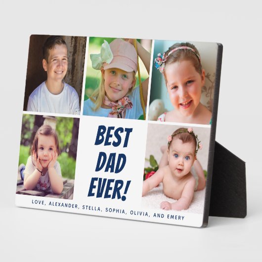 Beste vader ouder dan 5 Foto's Fotoplaat (Zijkant)