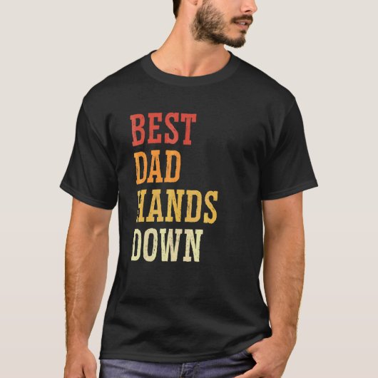 Beste vader overhandigt vader verrassing vaderscha t-shirt (Voorkant)
