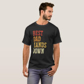 Beste vader overhandigt vader verrassing vaderscha t-shirt (Voorkant volledig)