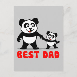 Beste vader Panda Briefkaart