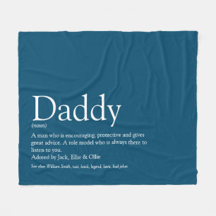 Beste Vader Papa Aller Tijden Definitie Fun Blauw Fleece Deken
