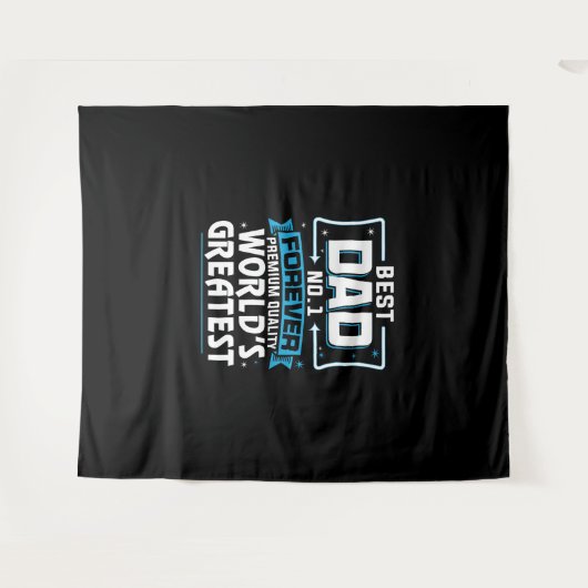 Beste vader papa aller tijden Nummer 1 Wandkleed (Voorkant (horizontaal))