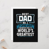 Beste vader papa allerbeste ter wereld No.1 Kaart (Voorkant / Achterkant in situ)