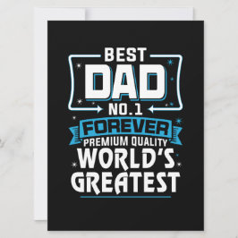 Beste vader papa allerbeste ter wereld No.1 Kaart