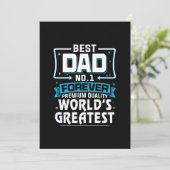 Beste vader papa allerbeste ter wereld No.1 Kaart (Staand voorkant)