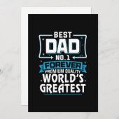 Beste vader papa allerbeste ter wereld No.1 Kaart (Voorkant / Achterkant)