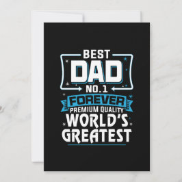 Beste vader papa allerbeste ter wereld No.1 Kaart