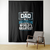 Beste vader papa allerbeste ter wereld No.1 Wandkleed (In situ)
