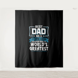 Beste vader papa allerbeste ter wereld No.1 Wandkleed